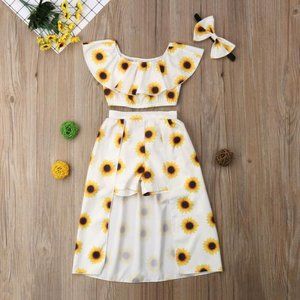 walk on yellow jumpsuit with daises